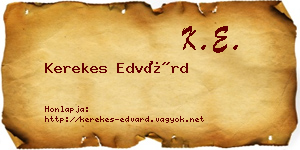 Kerekes Edvárd névjegykártya